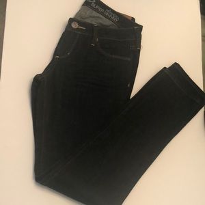 Dark wash denim